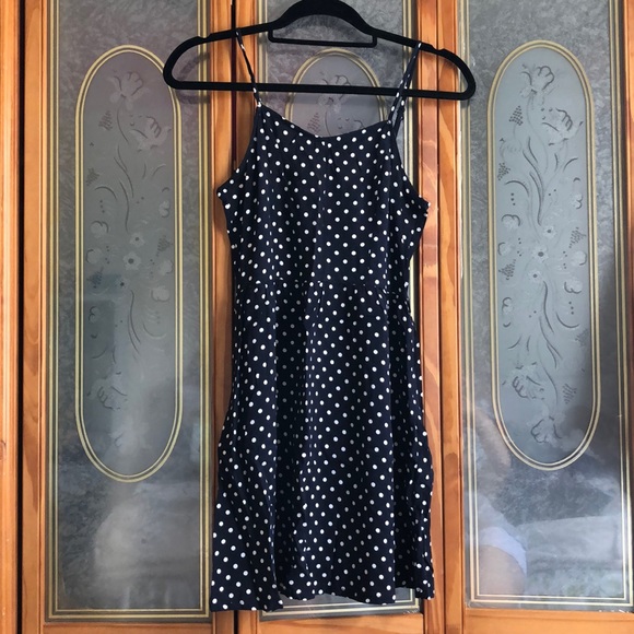 strappy polka dot dress